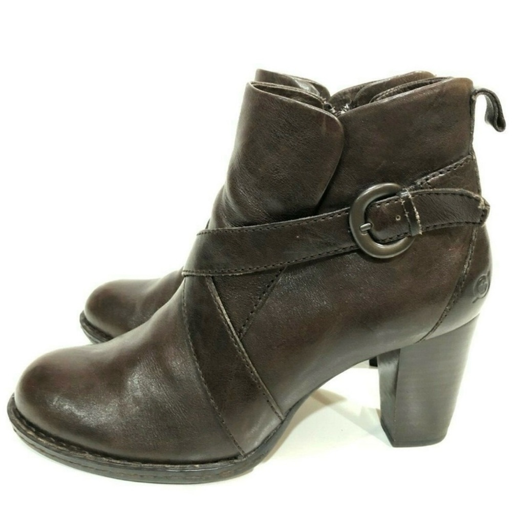 Born Shola Leather Harness Ankle Boots